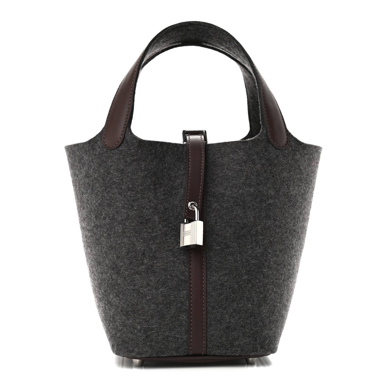Hermes Feutre Swift Picotin Lock 18 PM Gris Moyen Havane 1 of 9