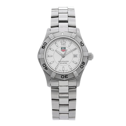 Tag Heuer Stainless Steel 27mm Aquaracer 300M Quartz Watch Silver WAF1412 1 of 4