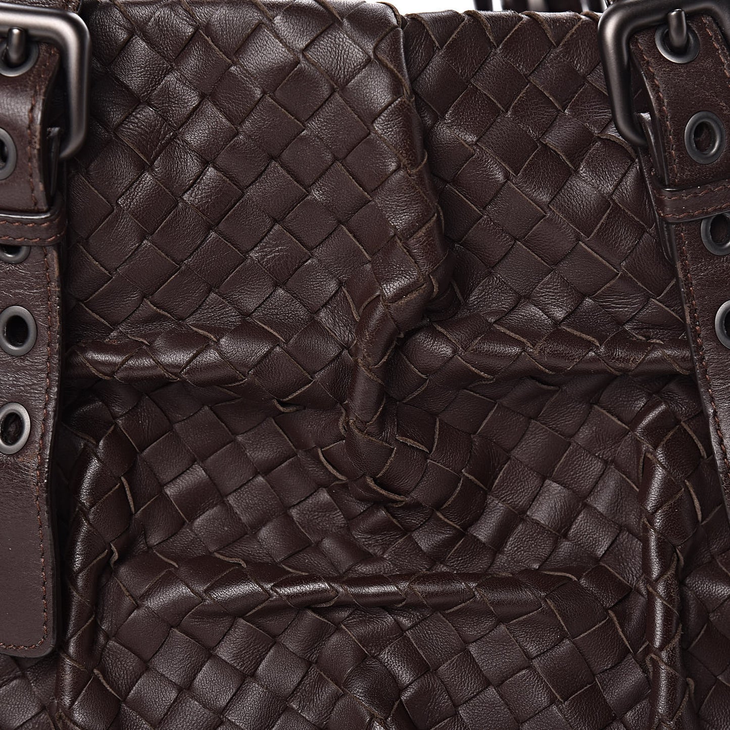 Nappa Intrecciato Pleated Tote Ebano