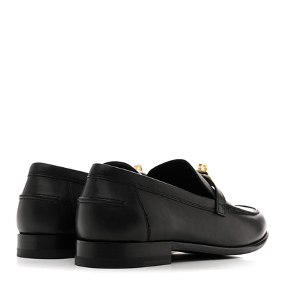 Hermes Calfskin Womens Destin Loafers 38.5 Black 5 of 10
