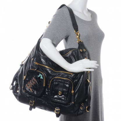 Gucci Leather Large Darwin Convertible Backpack Bag Black 2 of 8