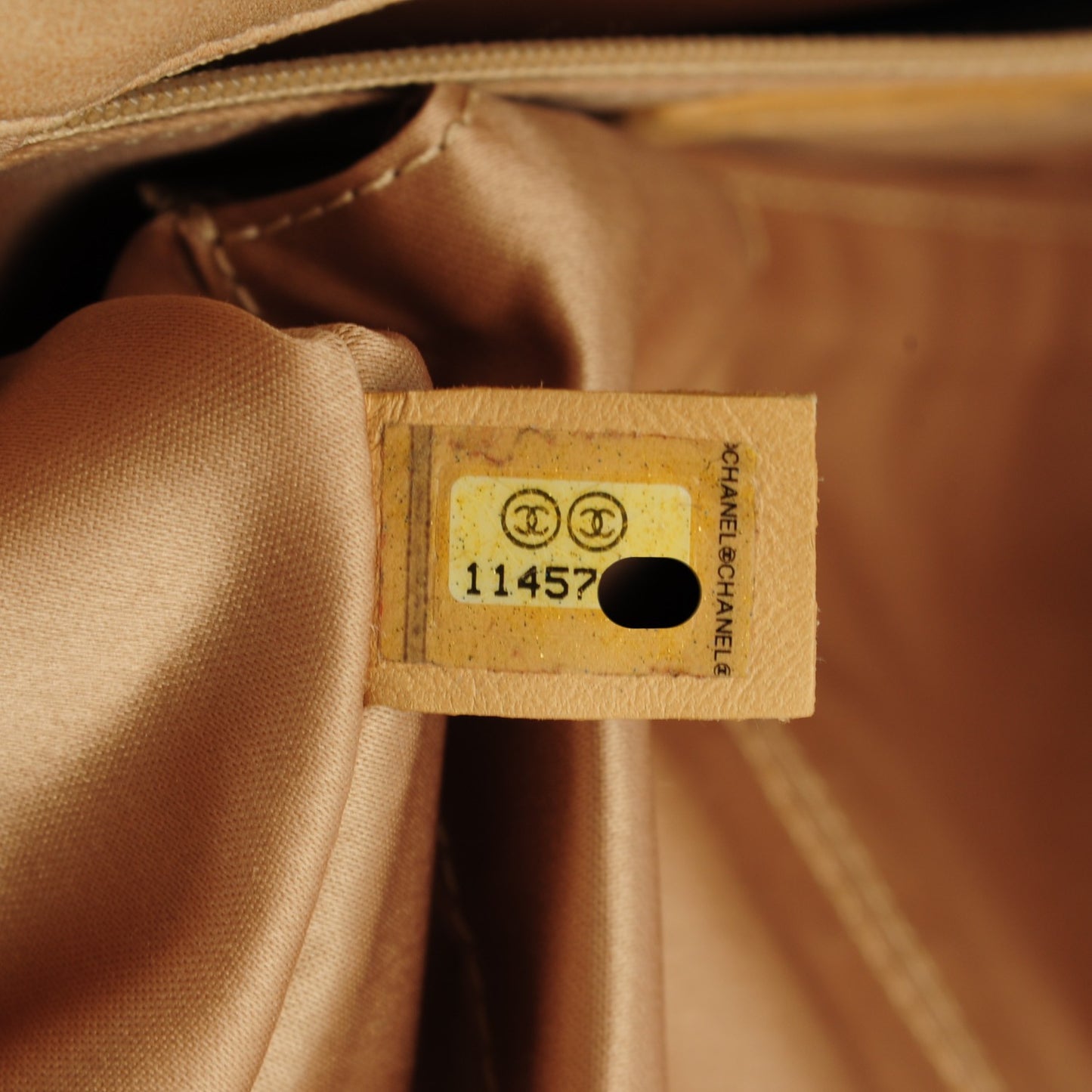 Calfskin Bubble Quilt Accordion Flap Beige