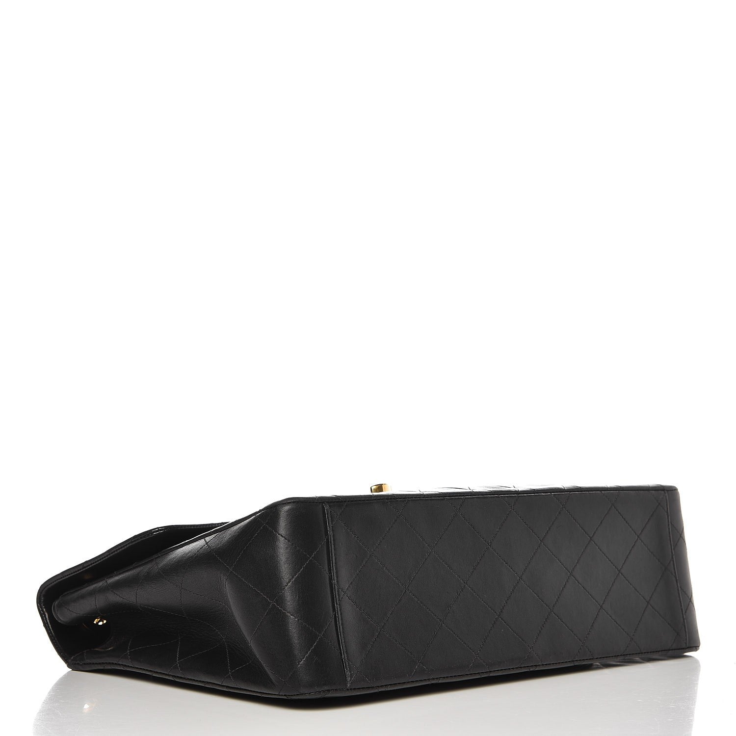 Chanel Lambskin Quilted XL Jumbo Single Flap Black 4 of 10