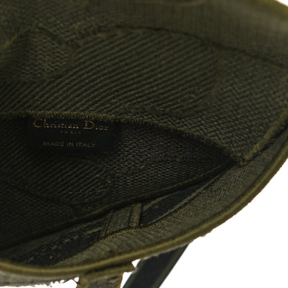 Christian Dior Canvas Embroidered Camouflage Saddle Belt Bag Green 5 of 11