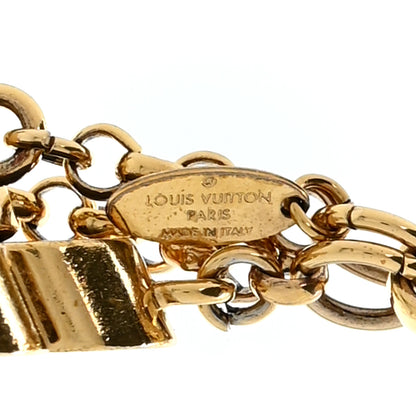 Louis Vuitton Metal Enamel Fleur De Monogram Bag Charm Dore 3 of 6
