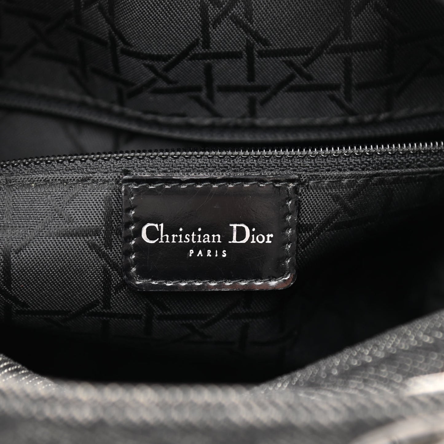 Denim Cannage Large Lady Dior Black