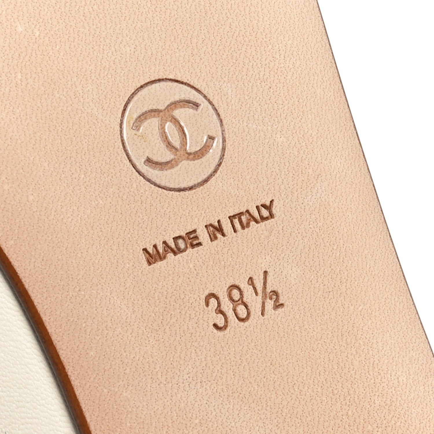 Chanel Lambskin Cap Toe Ballerina Flats 38.5 White Rouge 9 of 11