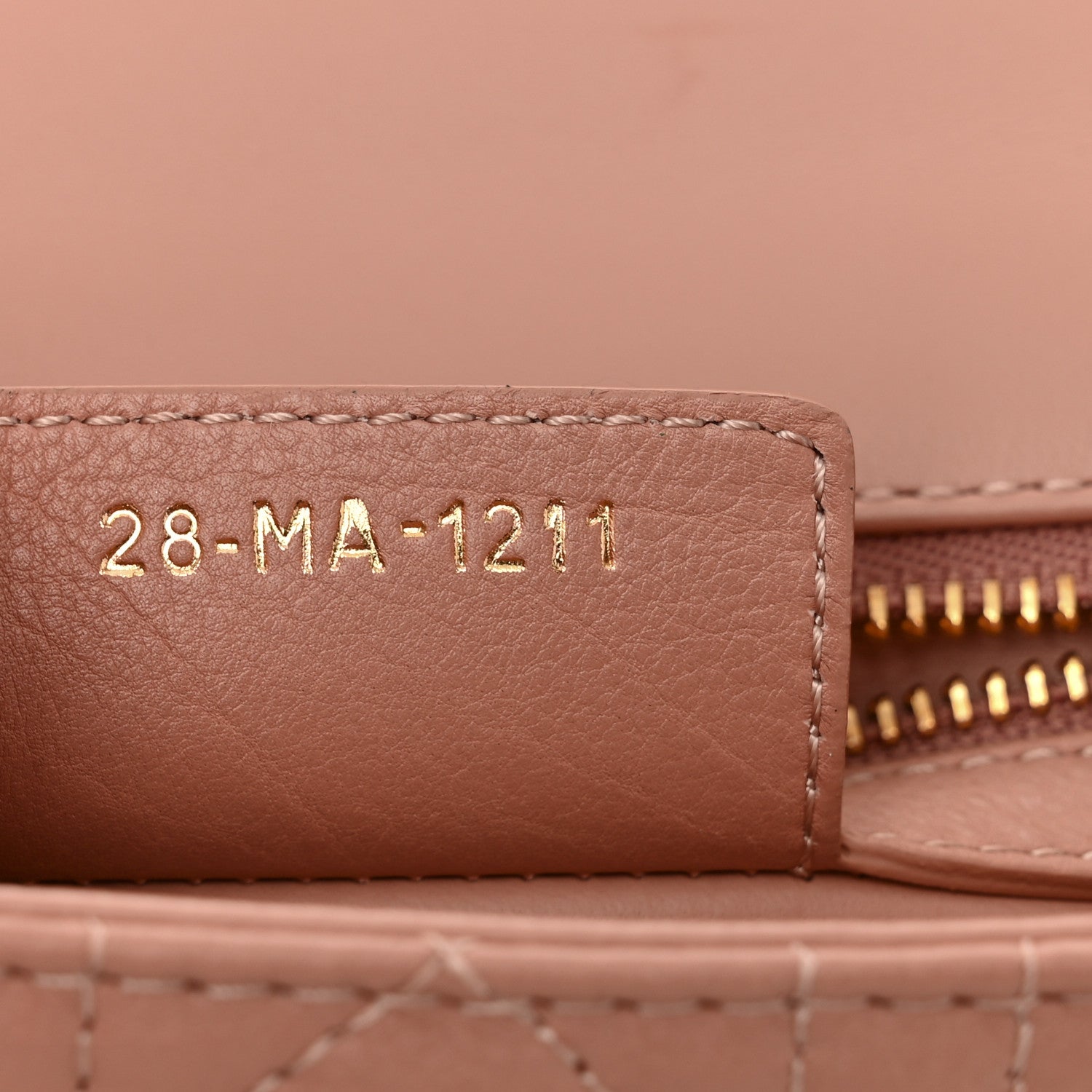 Christian Dior Grained Calfskin Cannage Small Caro Bag Rose De Vents 7 of 11