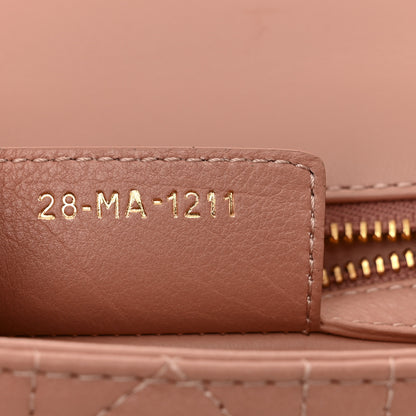 Christian Dior Grained Calfskin Cannage Small Caro Bag Rose De Vents 7 of 11