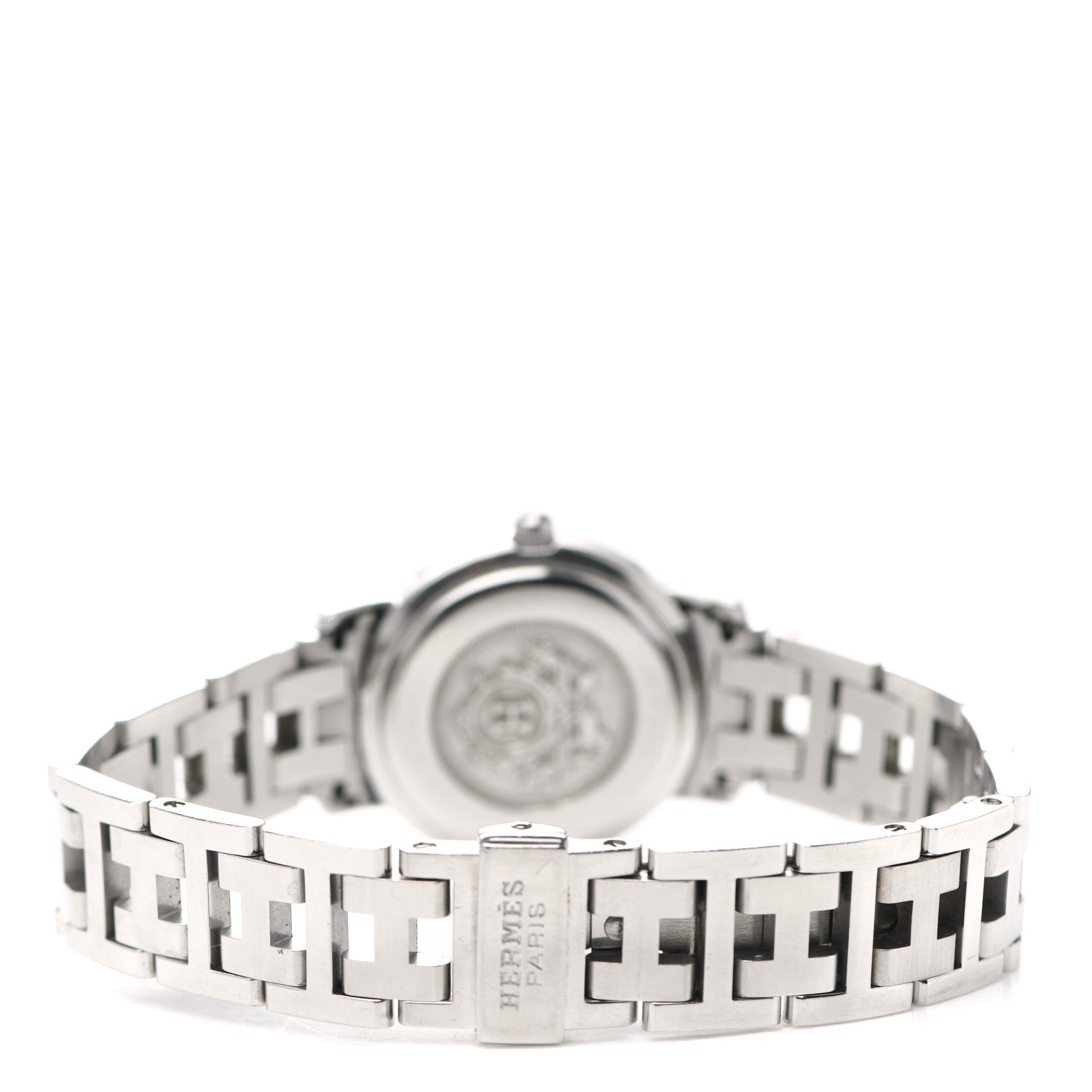 Hermes Stainless Steel 24mm Clipper Quartz Watch Black 5 of 9