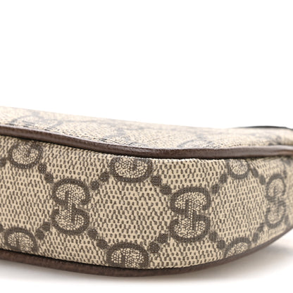 Gucci GG Supreme Monogram Textured Dollar Calfskin Mini Ophidia Chain Bag Beige Ebony 10 of 11