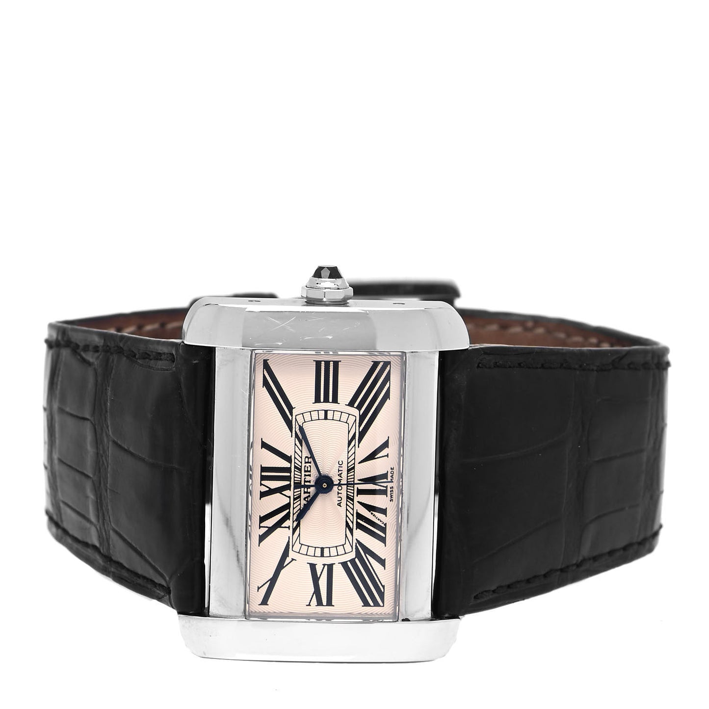 Stainless Steel Alligator 38mm Tank Divan Automatic Watch