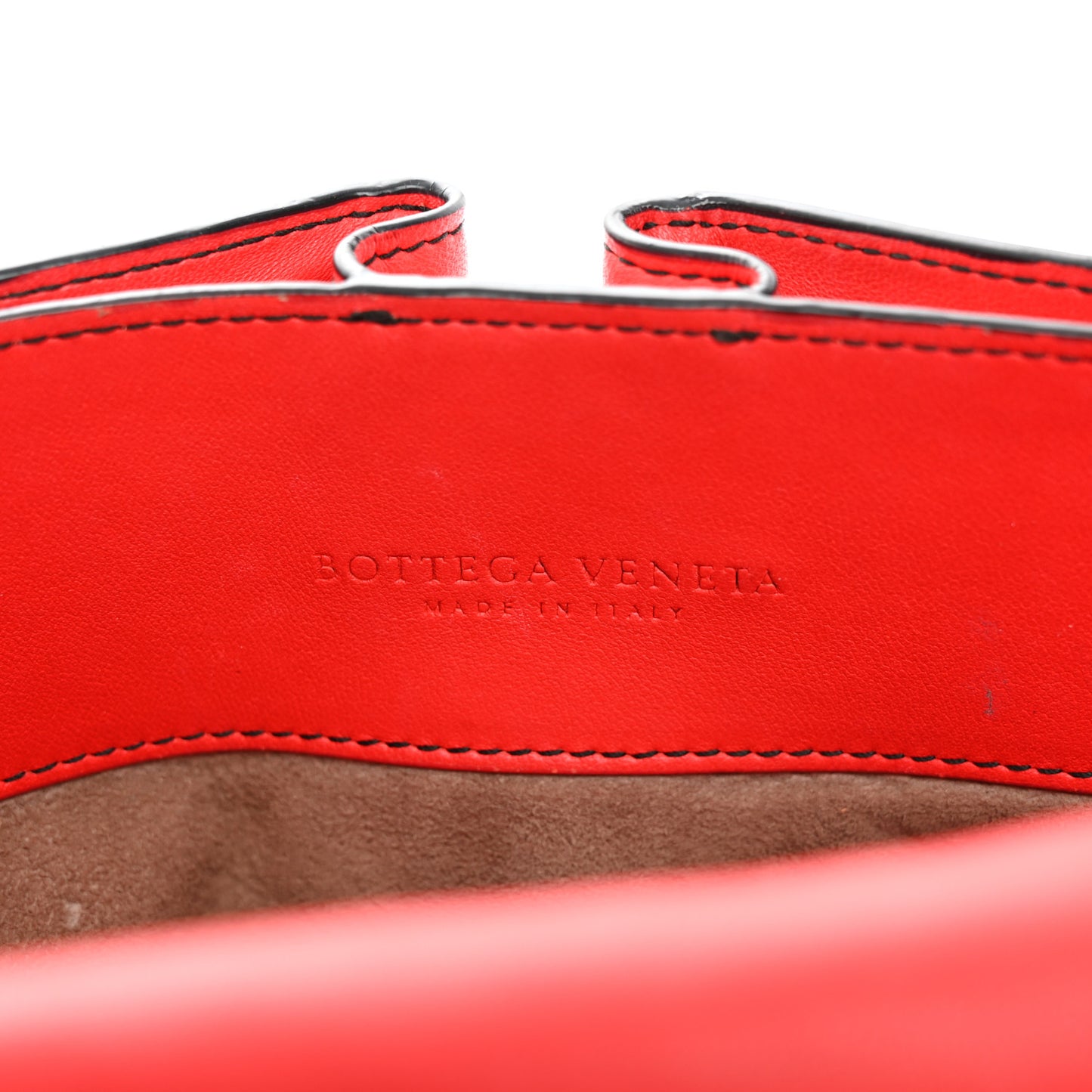 Nappa Intrecciato Small Double Pocket Flap Red