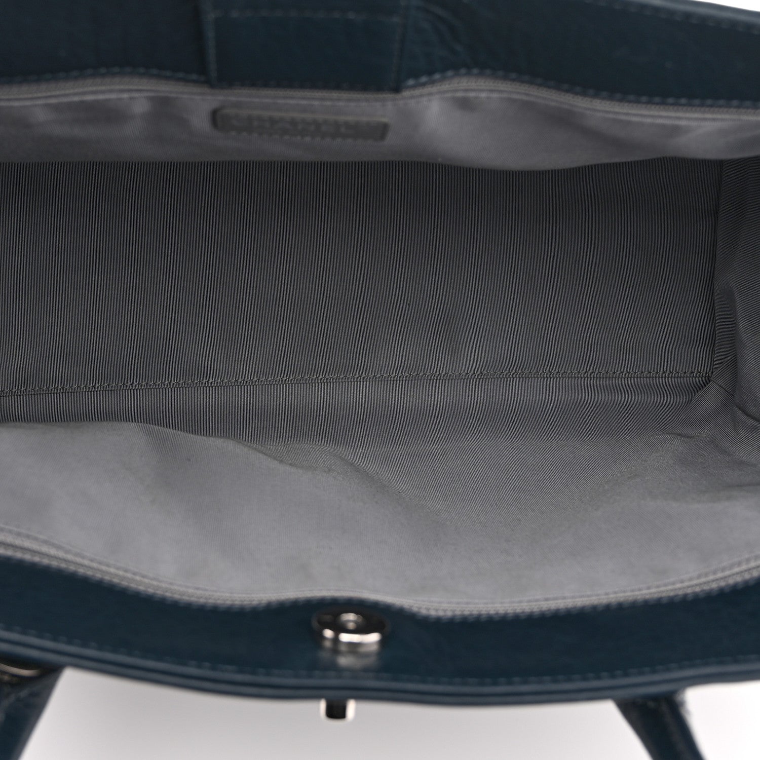 Chanel Deerskin Cerf Executive Shopper Tote Dark Blue 6 of 13