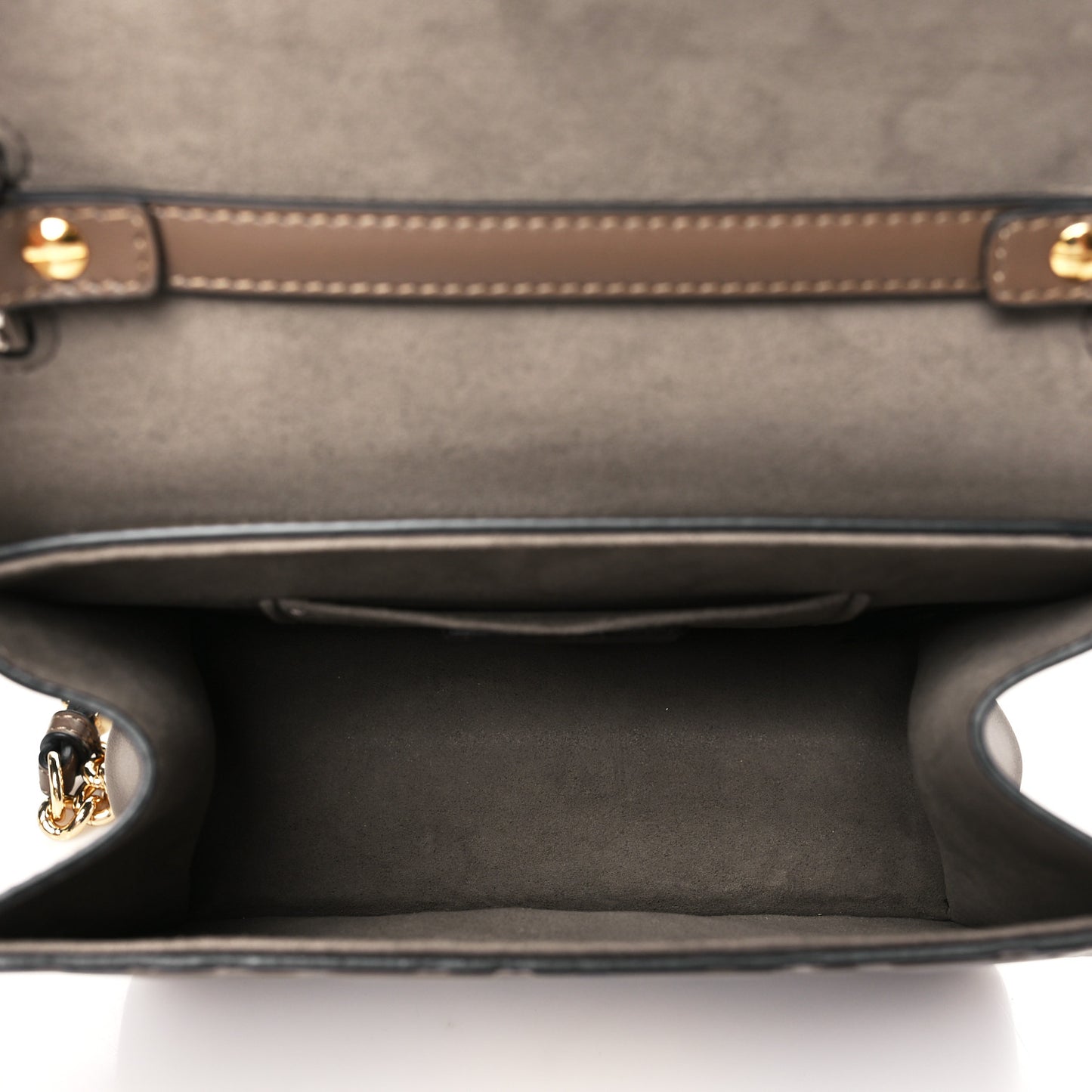 Vitello Century F is Fendi Bi-Color FF 1974 Embossed Small Kan I Shoulder Bag Maya Black