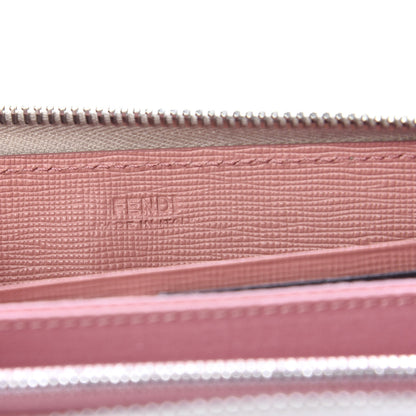 Fendi Vitello Elite Crystal Eye Monster Zip Around Wallet Grigio Polvere Ribes Multicolor 6 of 7