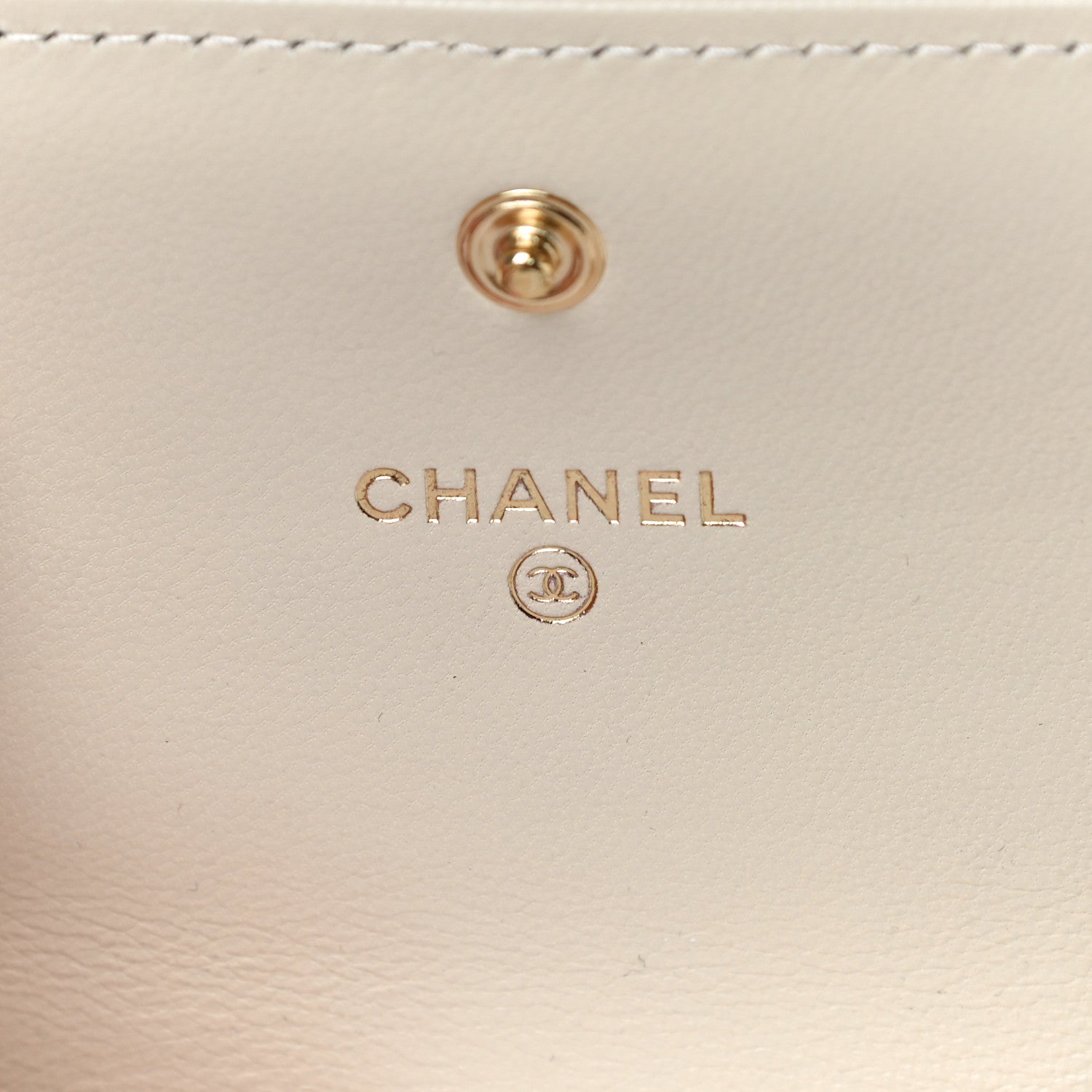 Chanel Shiny Goatskin Quilted Chanel 19 Flap Wallet Beige 6 of 11