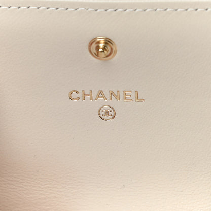 Chanel Shiny Goatskin Quilted Chanel 19 Flap Wallet Beige 6 of 11