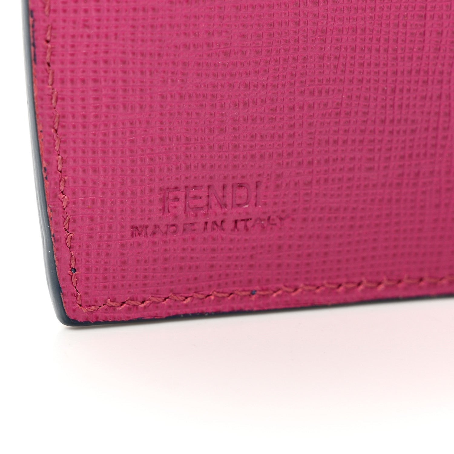 Fendi Vitello Elite Fendi Roma Compact Wallet Cobalt Multicolor 6 of 9