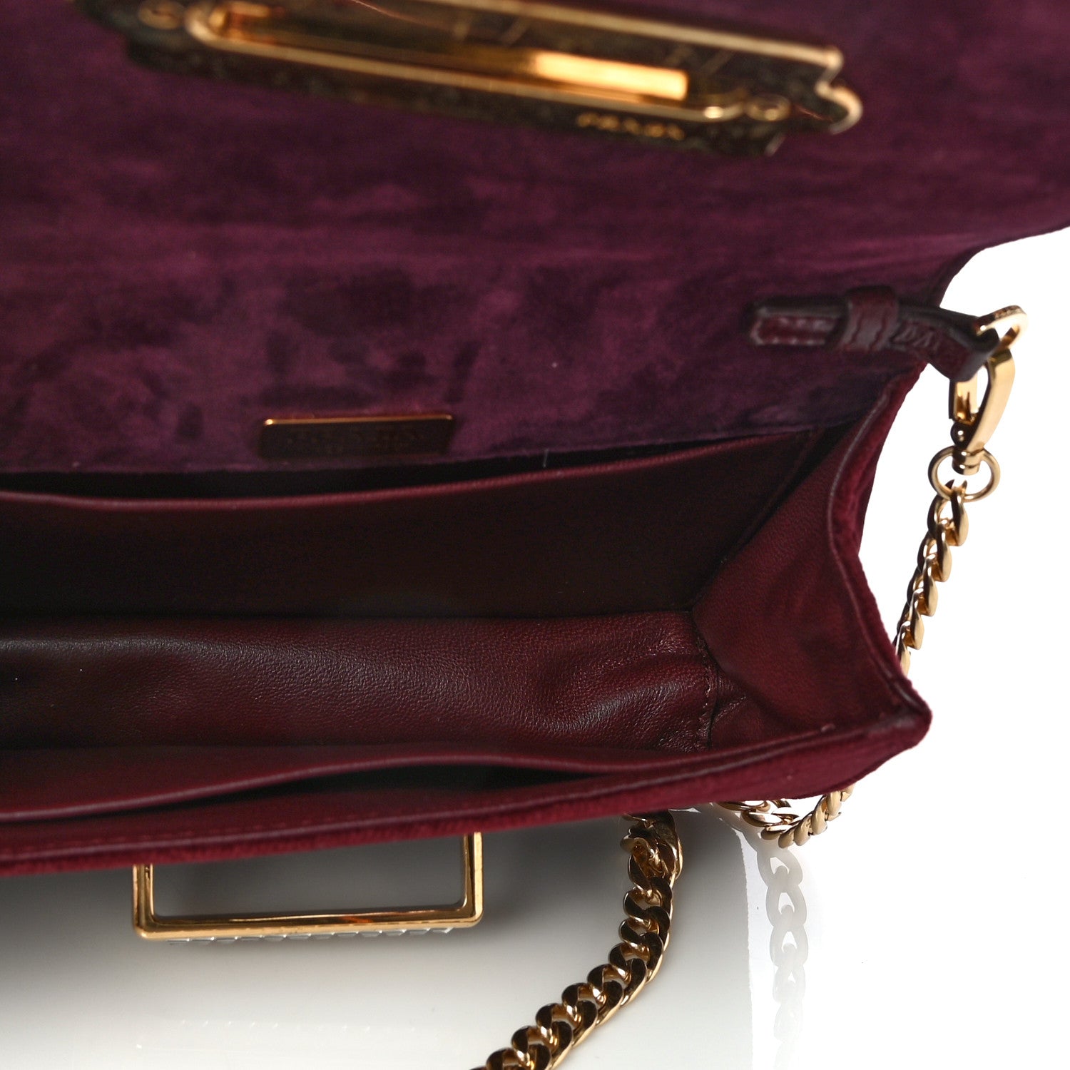 Prada Velvet Crystal Cahier Shoulder Bag Ribes 6 of 13