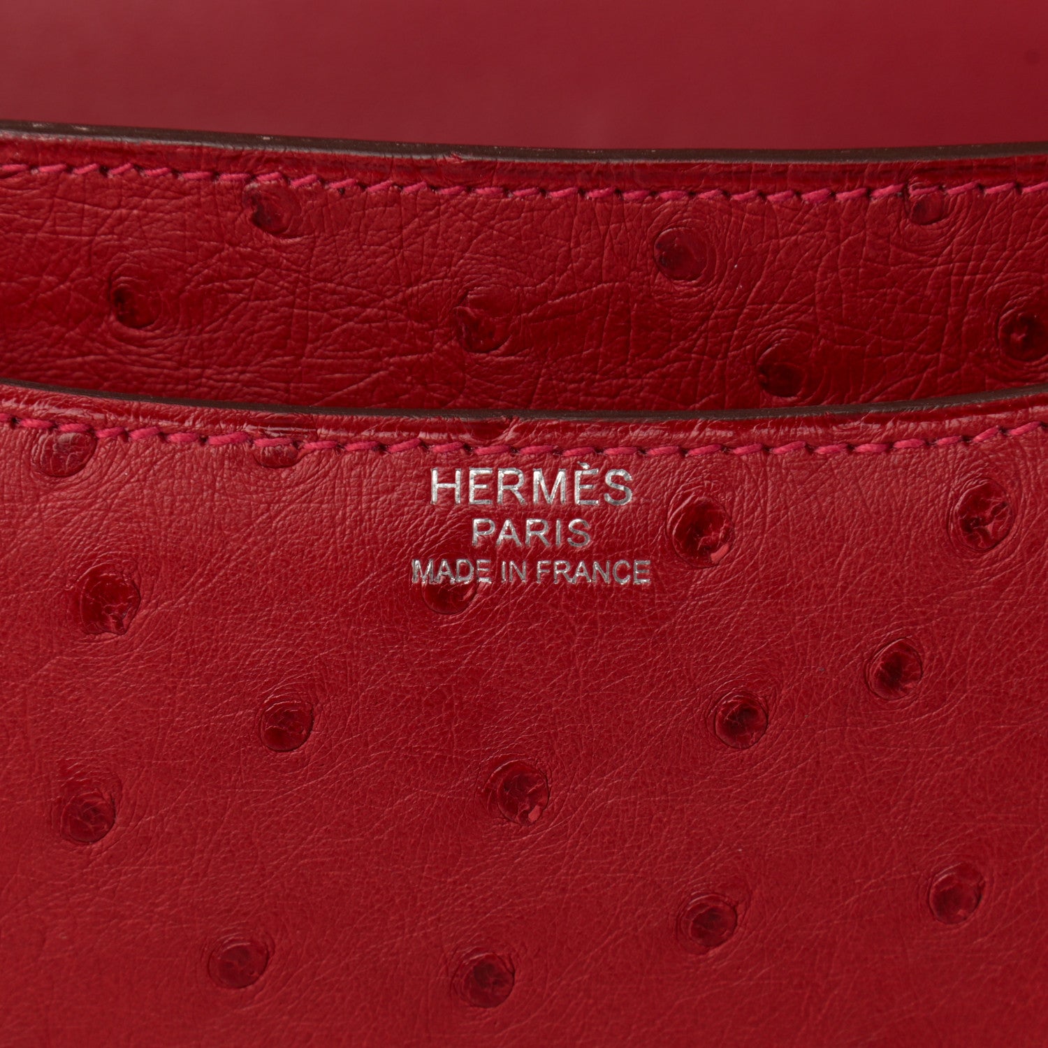 Hermes Ostrich Constance 24 Rouge Vif 6 of 11