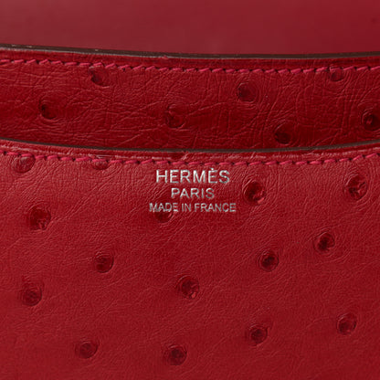 Hermes Ostrich Constance 24 Rouge Vif 6 of 11