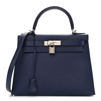Hermes Epsom Kelly Sellier 28 Bleu Saphir 1 of 15