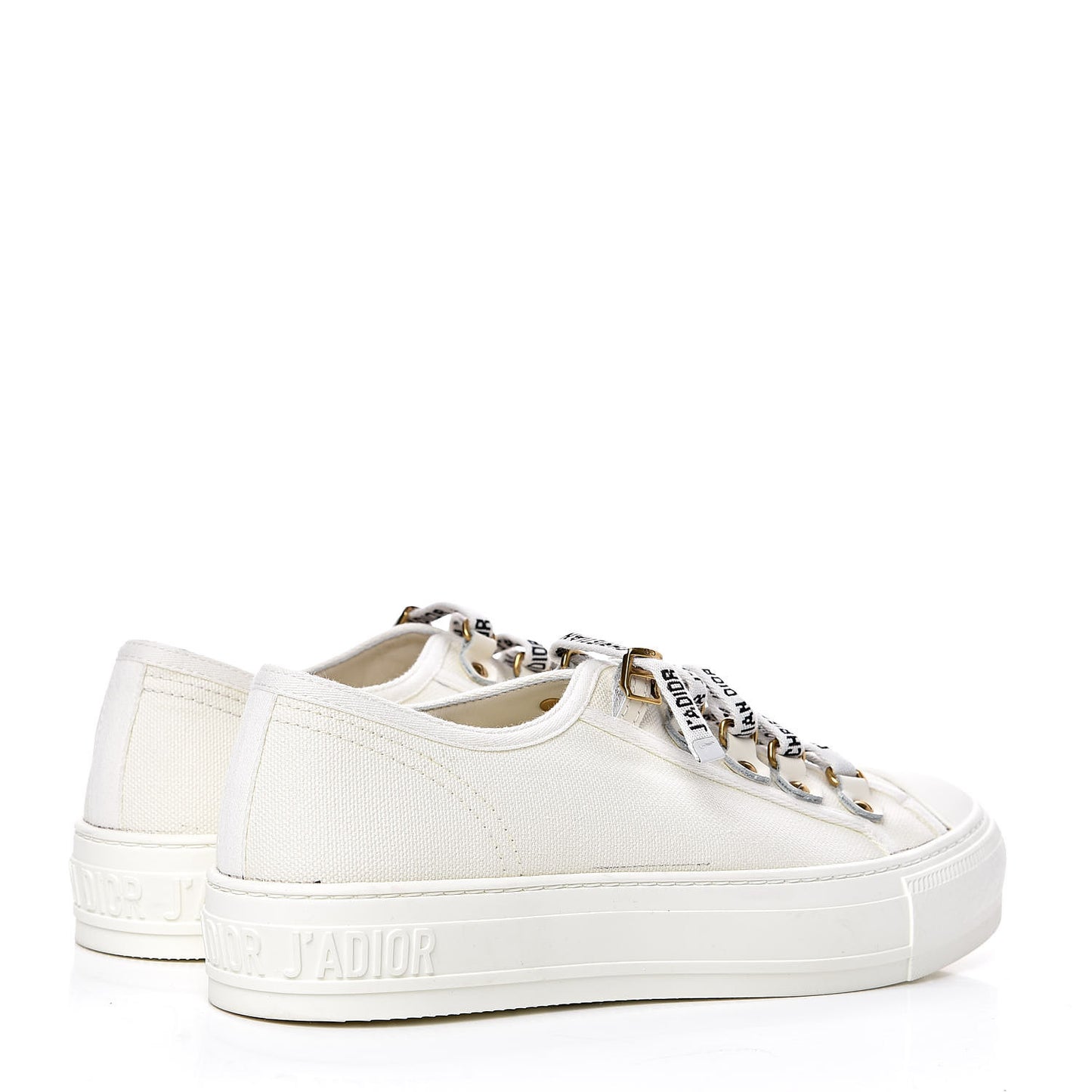 Canvas Walk'n Dior Low Top Sneakers 37.5 White