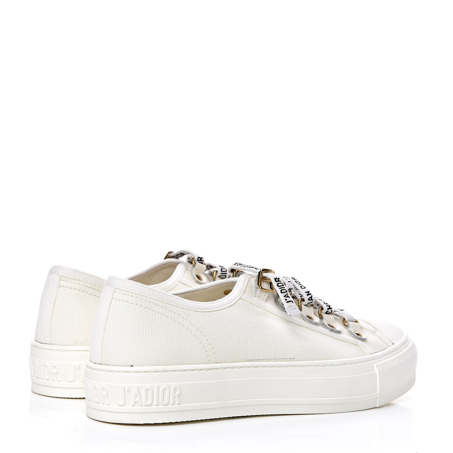 Christian Dior Canvas Walk'n Dior Low Top Sneakers 37.5 White 4 of 8