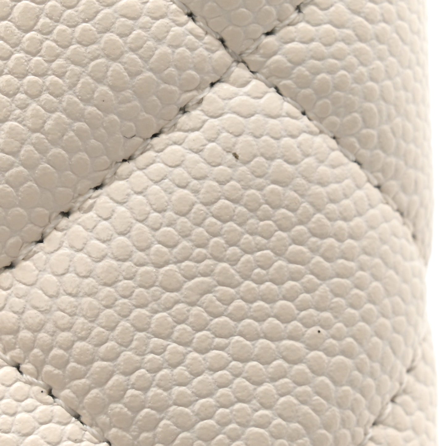 Caviar Quilted Large Gusset Zip Around Wallet White