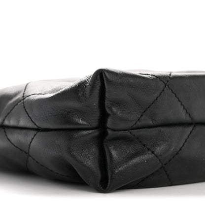Chanel Shiny Calfskin Quilted Mini Chanel 22 Black 9 of 11