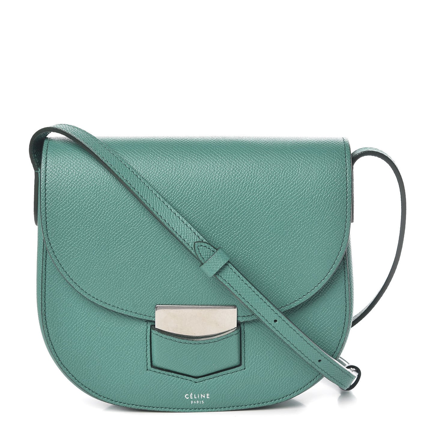 Grained Calfskin Small Trotteur Cactus