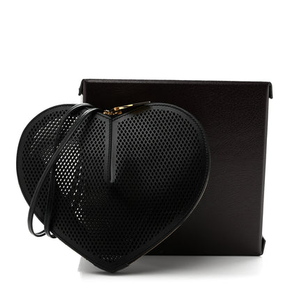 Alaia Calfskin Perforated Le Coeur Bag Black 11 of 11