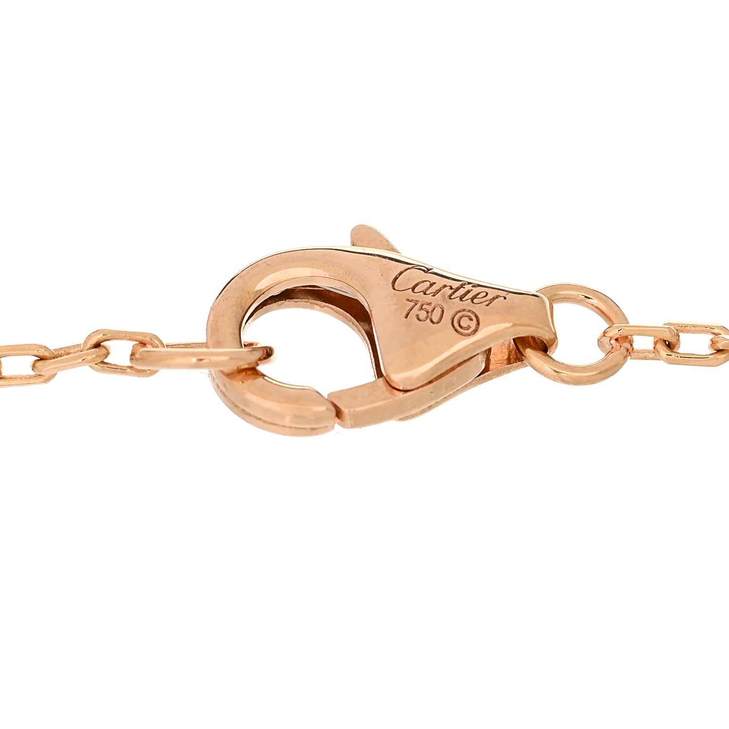 Cartier 18K Pink Yellow White Gold Trinity Heart Bracelet 3 of 3