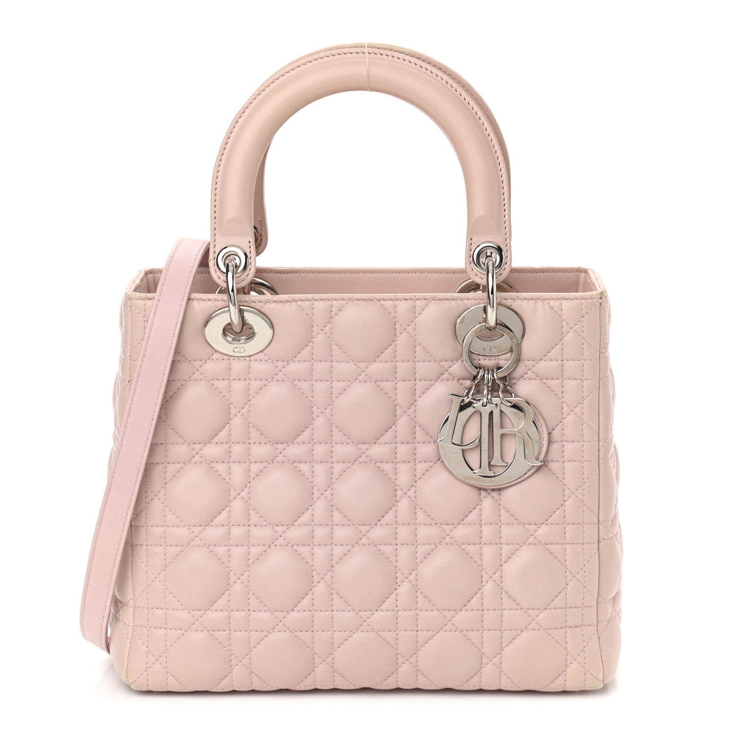 Christian Dior Lambskin Cannage Medium Lady Dior Light Pink 1 of 13