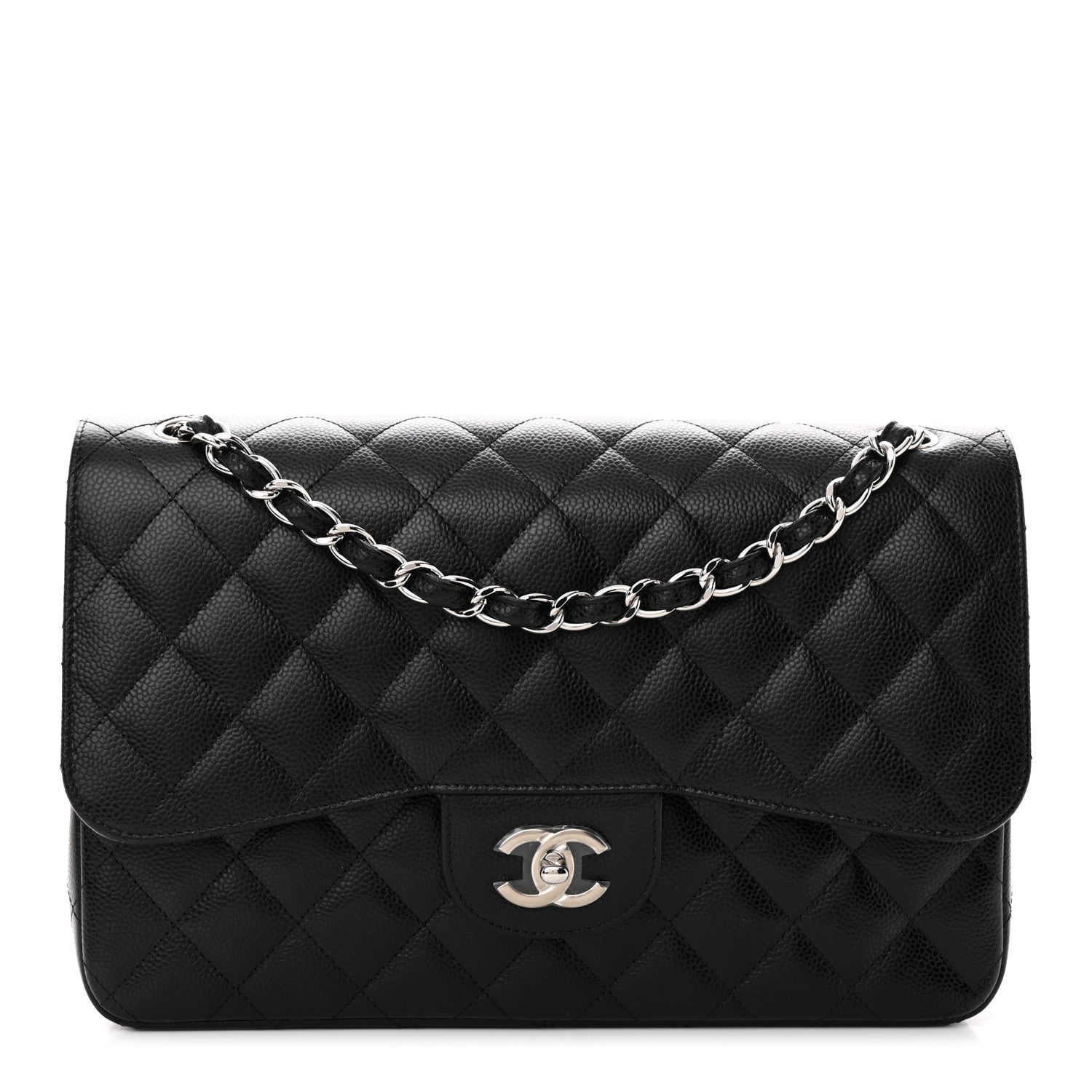 Chanel Caviar Quilted Jumbo Double Flap Black 1 of 12