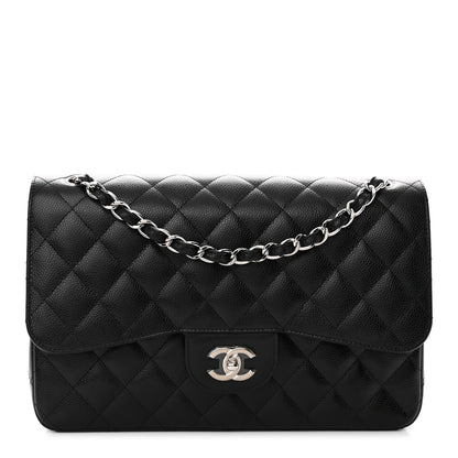 Chanel Caviar Quilted Jumbo Double Flap Black 1 of 12