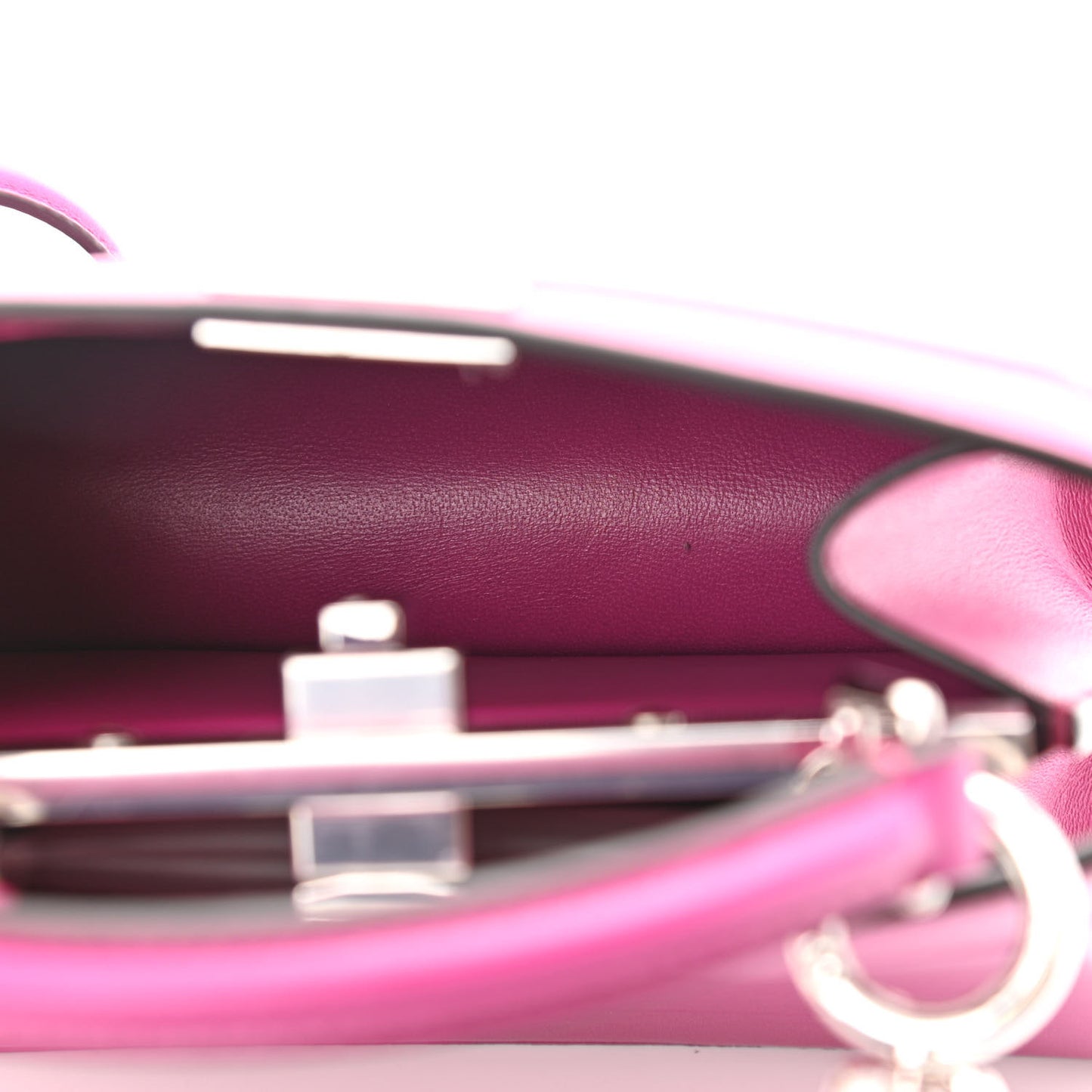 Shiny Nappa Petite Peekaboo I SEE U Satchel Magenta