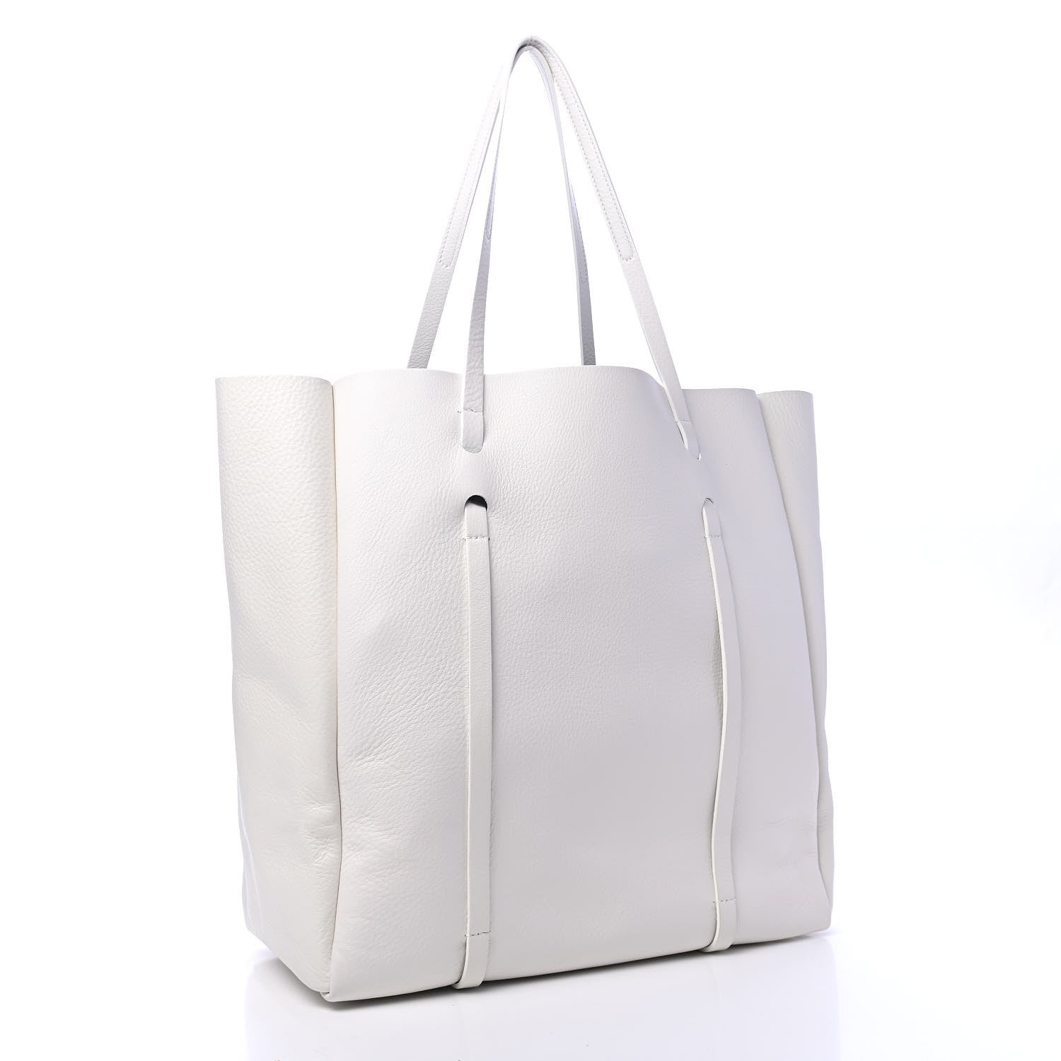 Balenciaga Smooth Calfskin Double Sided Medium Everyday Tote Optic White Black 2 of 4