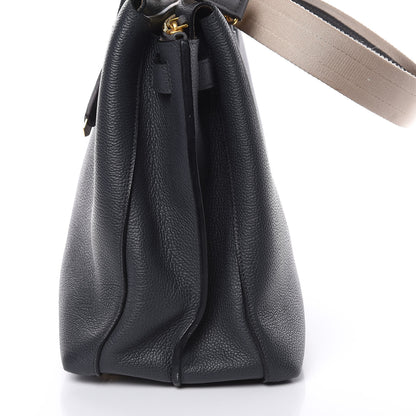 MCM Grained Calfskin Large Milla Tote Phantom Grey 10 of 14
