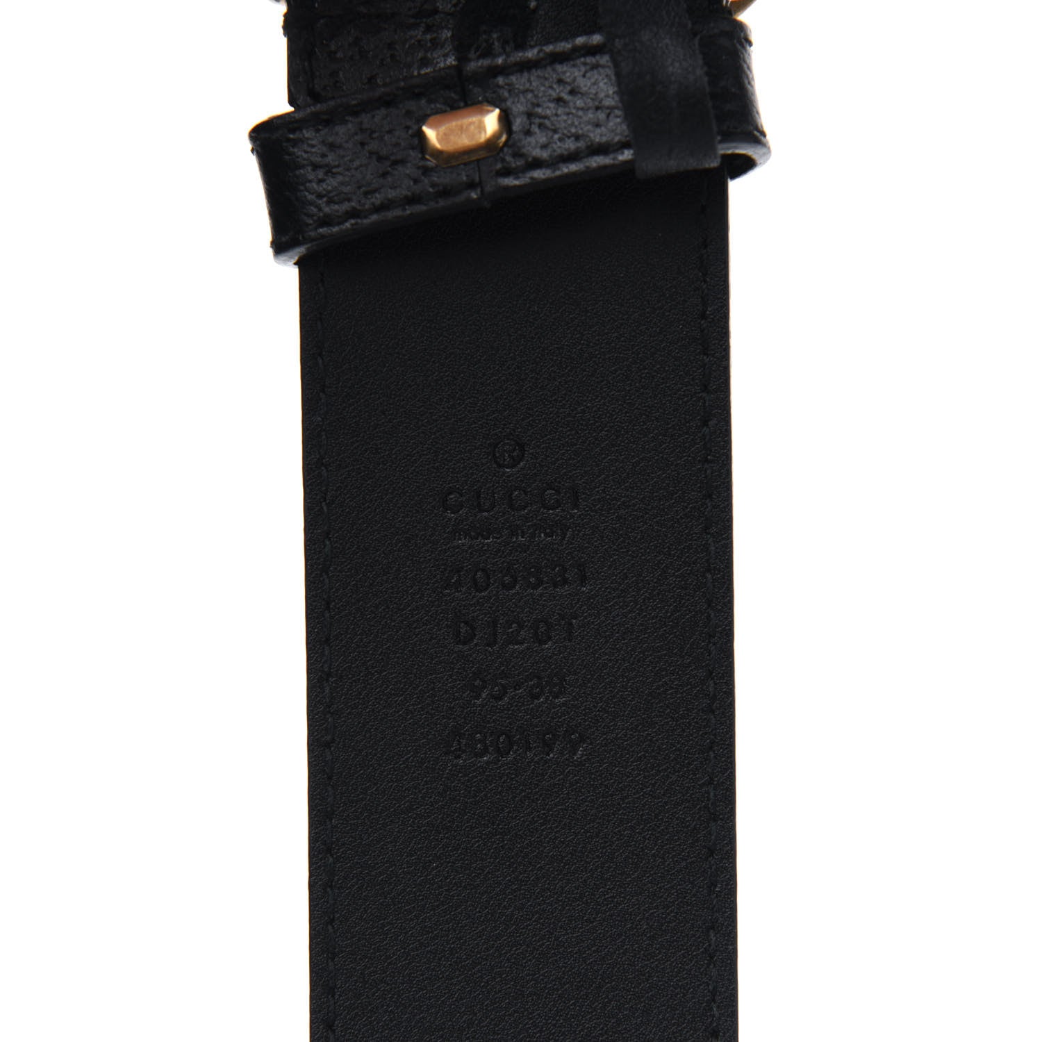 Gucci Textured Calfskin Double G 40mm Belt 95 38 Black 3 of 3