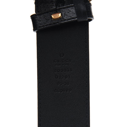 Gucci Textured Calfskin Double G 40mm Belt 95 38 Black 3 of 3