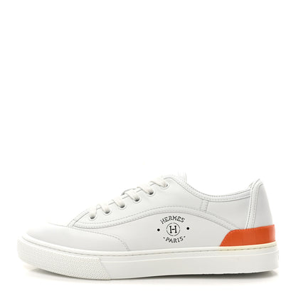 Hermes Calfskin Alligator Womens Get Sneakers 38 White 1 of 11