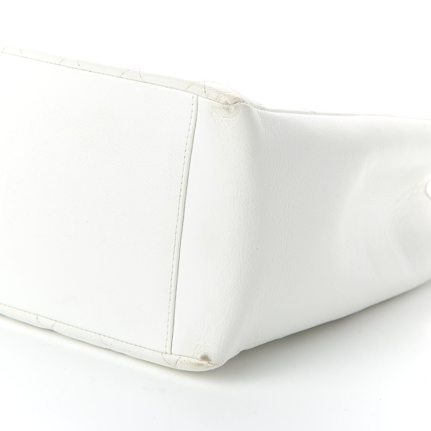 Chanel Caviar Quilted Grand Shopping Tote GST White 7 of 11