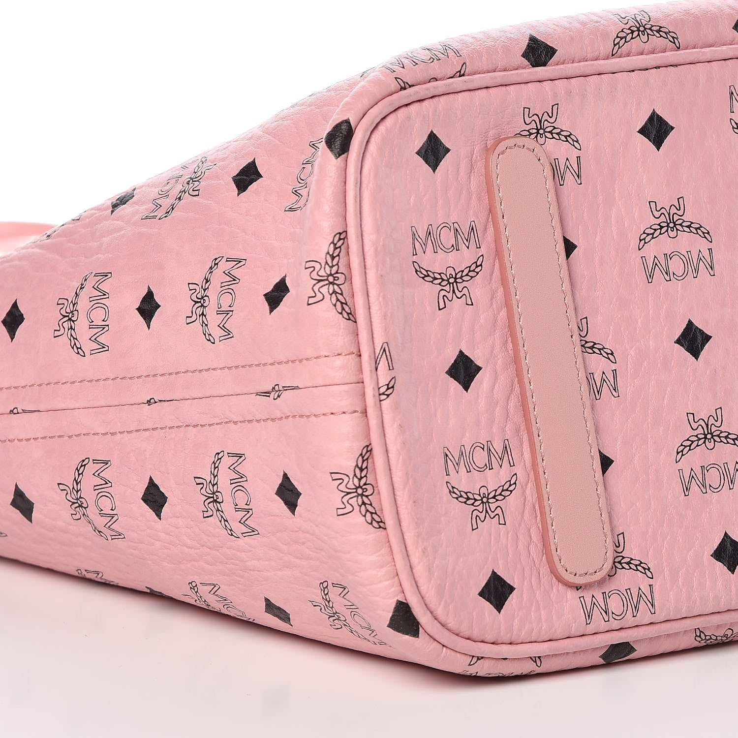 MCM Visetos Medium Anya Shopper Tote Light Pink 10 of 11