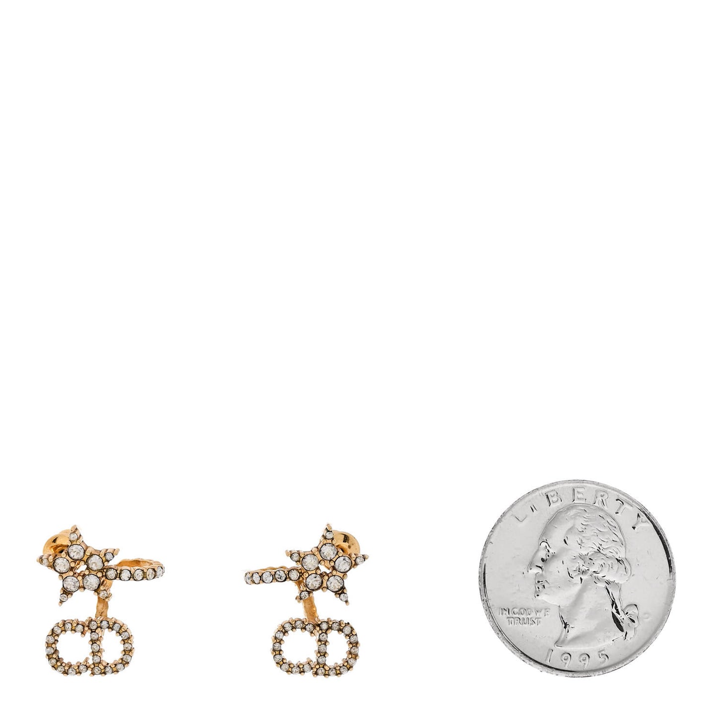Crystal Clair D Lune Wrap Around Earrings Gold