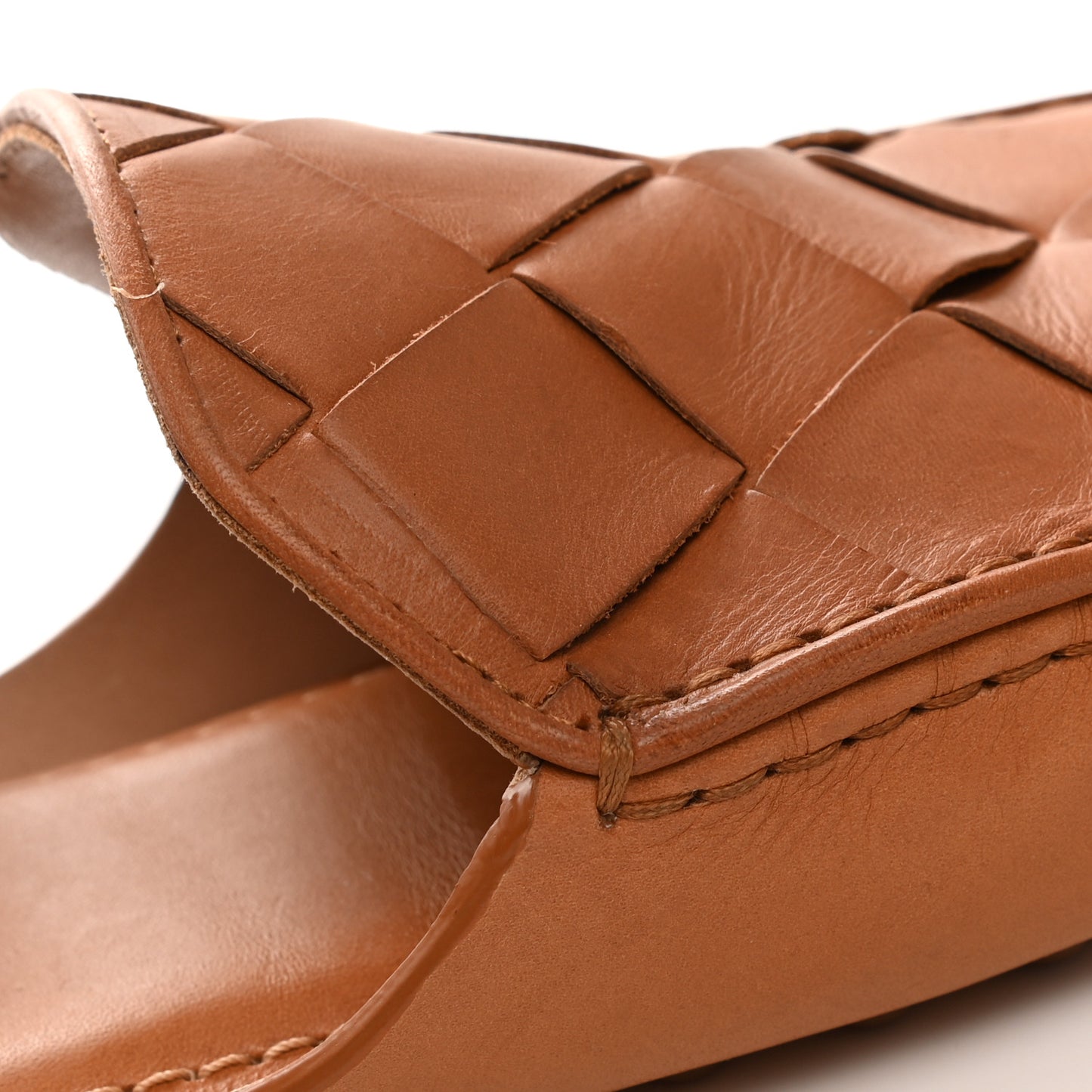 Nappa Intrecciato Slipper Mules 38 Brown