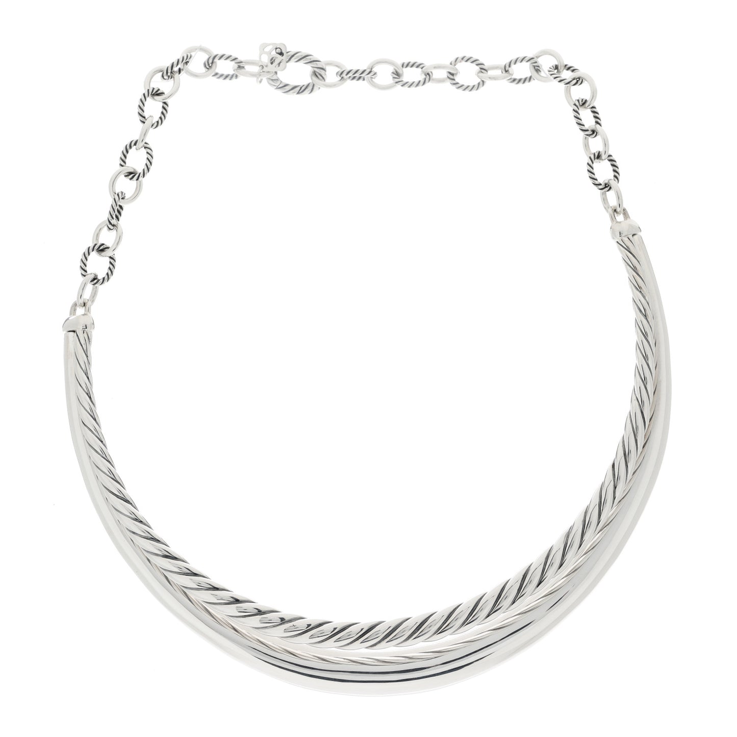 Sterling Silver Pure Form Collar Necklace