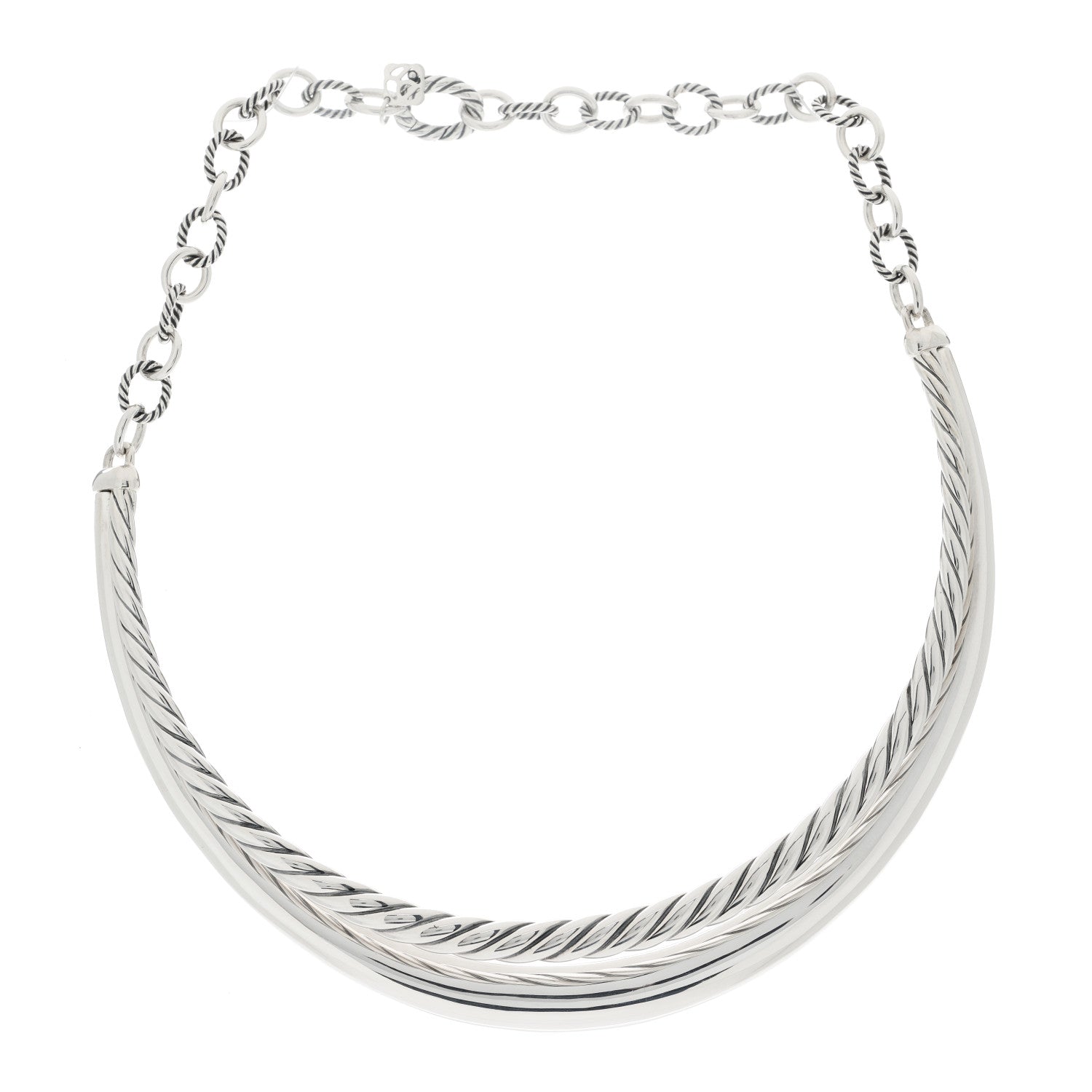 David Yurman Sterling Silver Pure Form Collar Necklace 2 of 4