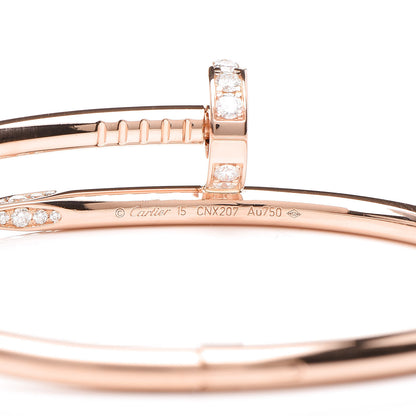Cartier 18K Pink Gold Diamond Juste Un Clou Bracelet 15 4 of 6